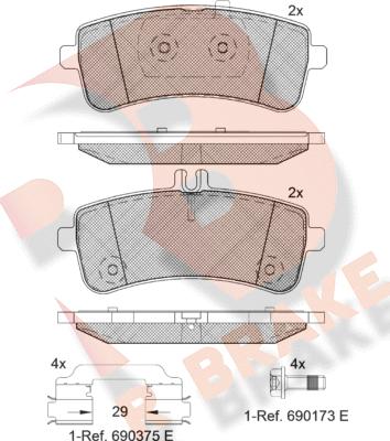 R Brake RB2145-202 - Komplet Pločica, disk-kočnica www.molydon.hr