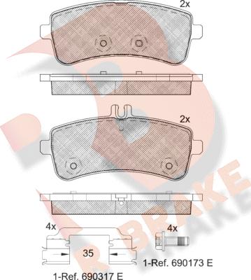 R Brake RB2145 - Komplet Pločica, disk-kočnica www.molydon.hr