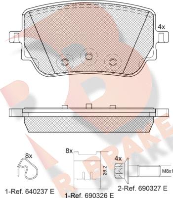 R Brake RB2352 - Komplet Pločica, disk-kočnica www.molydon.hr