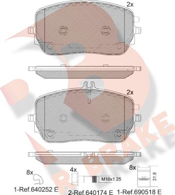 R Brake RB2365 - Komplet Pločica, disk-kočnica www.molydon.hr