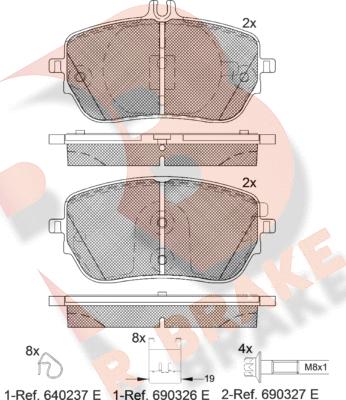 R Brake RB2337 - Komplet Pločica, disk-kočnica www.molydon.hr