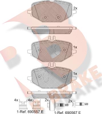 R Brake RB2371 - Komplet Pločica, disk-kočnica www.molydon.hr