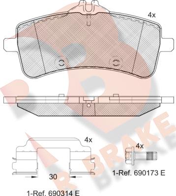 R Brake RB2218 - Komplet Pločica, disk-kočnica www.molydon.hr