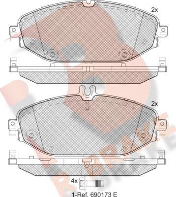 R Brake RB2213 - Komplet Pločica, disk-kočnica www.molydon.hr