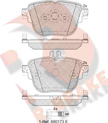 R Brake RB2289 - Komplet Pločica, disk-kočnica www.molydon.hr