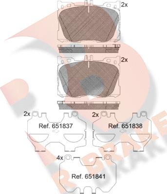 R Brake RB2282 - Komplet Pločica, disk-kočnica www.molydon.hr