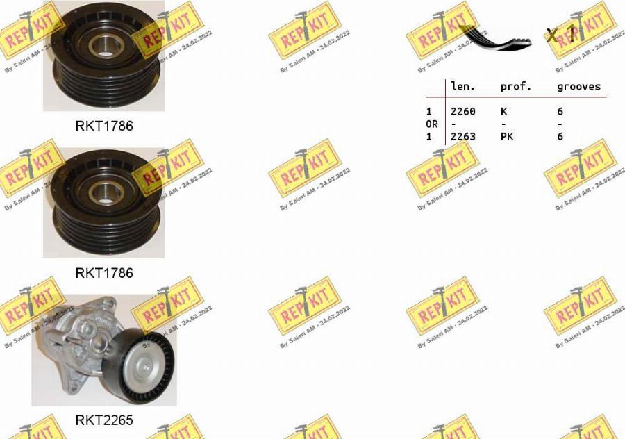 REPKIT RKTA0127 - Garnitura klinastog rebrastog remena www.molydon.hr