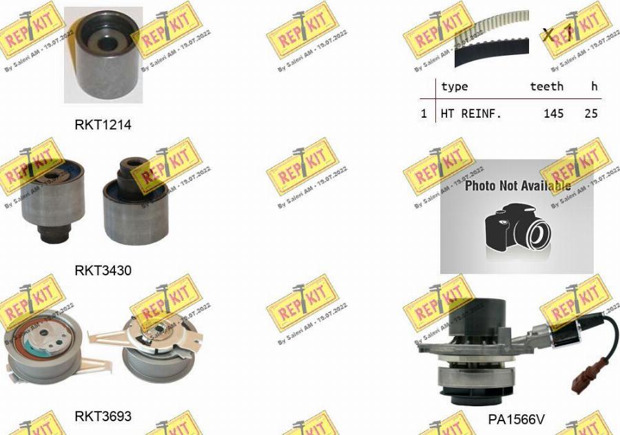 REPKIT RKTK1166PA2 - Vodena pumpa sa kompletom zupčastog remena www.molydon.hr