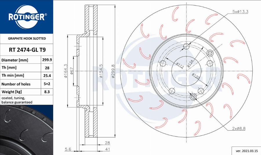 Rotinger RT 2474-GL T9 - Kočioni disk www.molydon.hr
