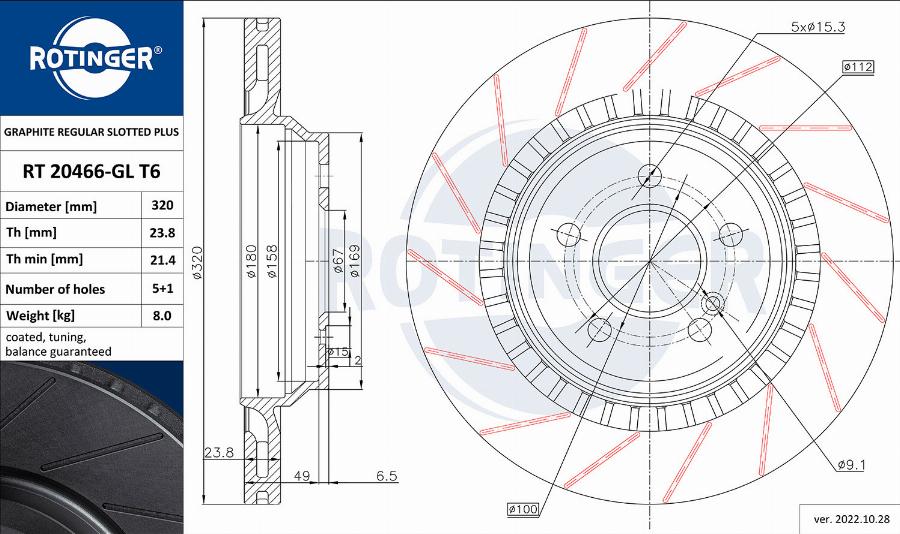 Rotinger RT 20466-GL T6 - Kočioni disk www.molydon.hr