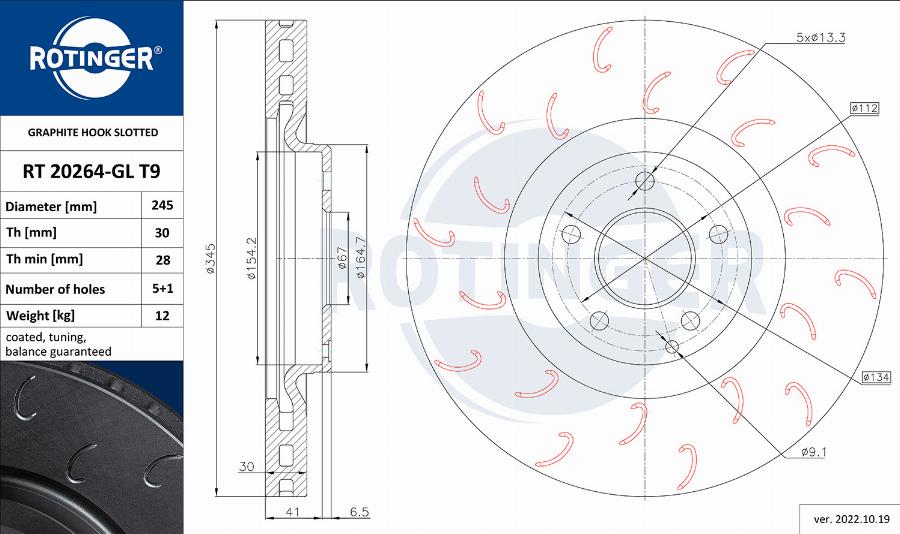 Rotinger RT 20264-GL T9 - Kočioni disk www.molydon.hr
