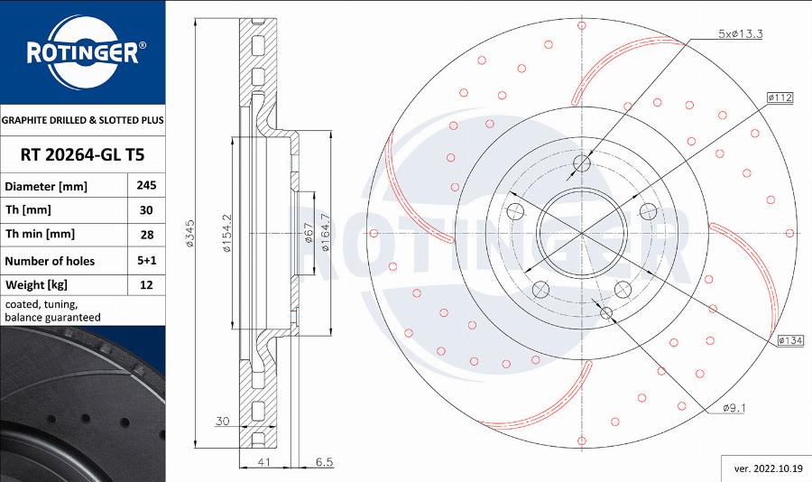 Rotinger RT 20264-GL T5 - Kočioni disk www.molydon.hr