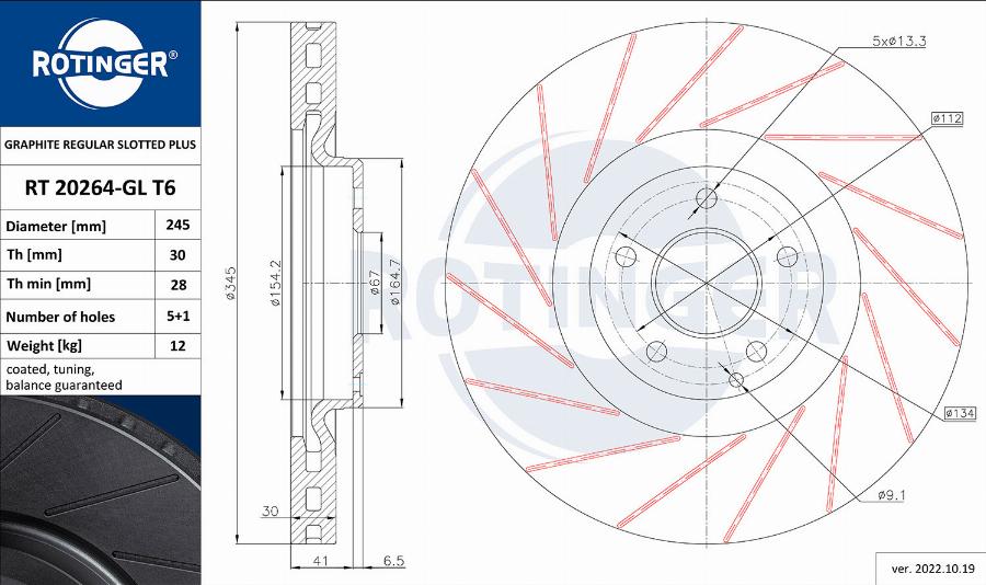 Rotinger RT 20264-GL T6 - Kočioni disk www.molydon.hr