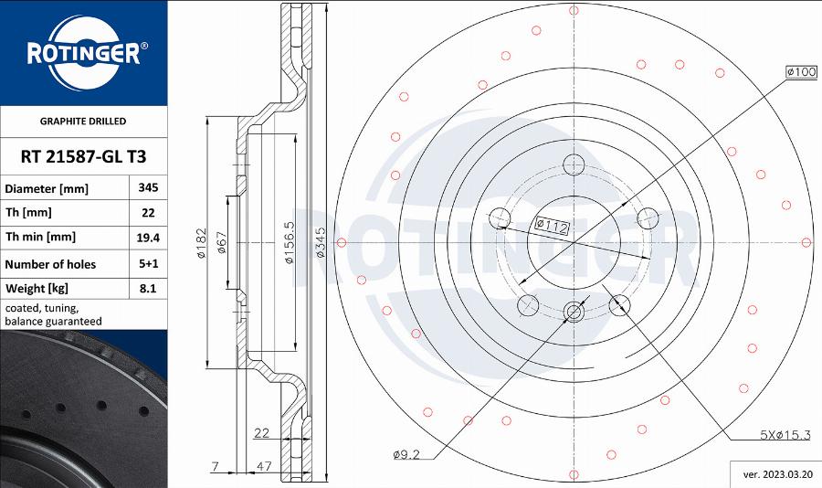 Rotinger RT 21587-GL T3 - Kočioni disk www.molydon.hr