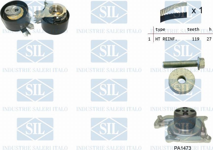 Saleri SIL K3PA1473 - Vodena pumpa sa kompletom zupčastog remena www.molydon.hr