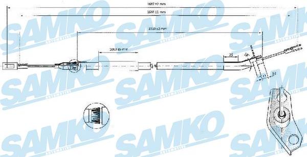 Samko C0444B - Sajla ručne kočnice www.molydon.hr