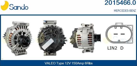 Sando 2015466.0 - Alternator www.molydon.hr