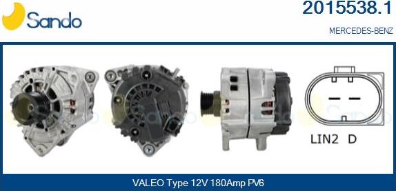 Sando 2015538.1 - Alternator www.molydon.hr