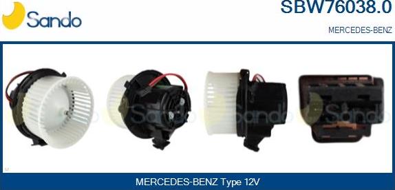 Sando SBW76038.0 - Ventilator kabine/unutrasnjeg prostora www.molydon.hr