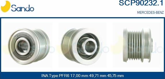 Sando SCP90232.1 - Remenica, alternator www.molydon.hr