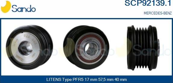 Sando SCP92139.1 - Remenica, alternator www.molydon.hr