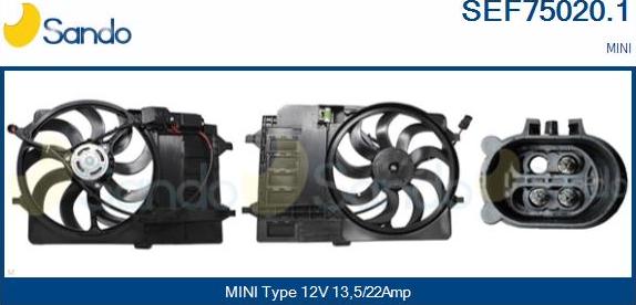 Sando SEF75020.1 - Elektromotor, ventilator hladnjaka www.molydon.hr