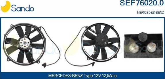 Sando SEF76020.0 - Elektromotor, ventilator hladnjaka www.molydon.hr
