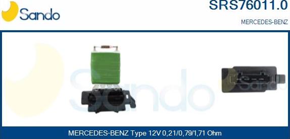 Sando SRS76011.0 - Otpornik, ventilator kabine/unutrasnjeg prostora www.molydon.hr