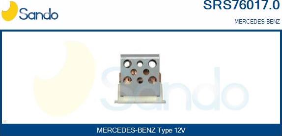 Sando SRS76017.0 - Otpornik, ventilator kabine/unutrasnjeg prostora www.molydon.hr