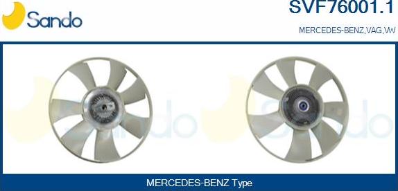 Sando SVF76001.1 - kvačilo, ventilator hladnjaka www.molydon.hr