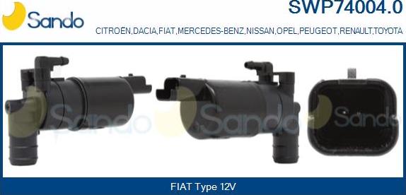 Sando SWP74004.0 - Pumpa za tekućinu za pranje, pranje vjetrobrana www.molydon.hr
