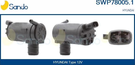 Sando SWP78005.1 - Pumpa za tekućinu za pranje, pranje vjetrobrana www.molydon.hr
