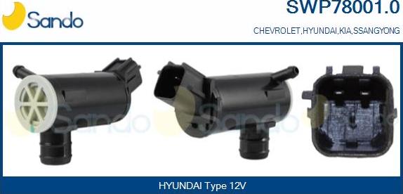 Sando SWP78001.0 - Pumpa za tekućinu za pranje, pranje vjetrobrana www.molydon.hr