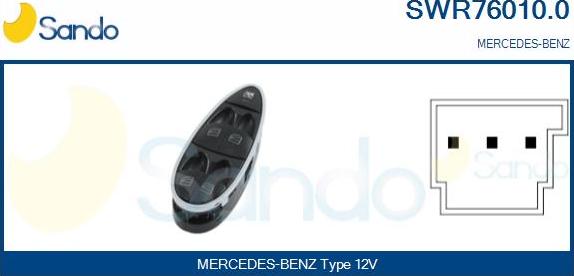 Sando SWR76010.0 - Prekidač, podizačprozora www.molydon.hr