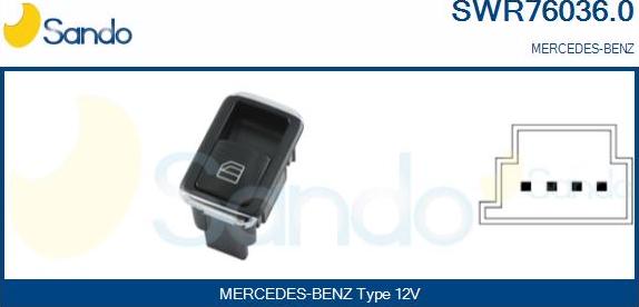 Sando SWR76036.0 - Prekidač, podizačprozora www.molydon.hr
