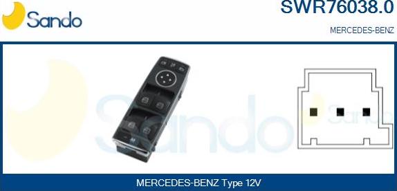 Sando SWR76038.0 - Prekidač, podizačprozora www.molydon.hr