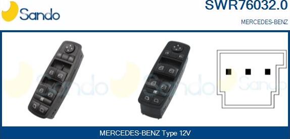 Sando SWR76032.0 - Prekidač, podizačprozora www.molydon.hr