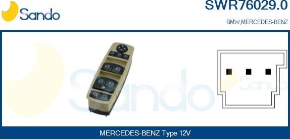 Sando SWR76029.0 - Prekidač, podizačprozora www.molydon.hr
