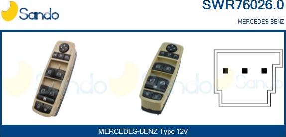 Sando SWR76026.0 - Prekidač, podizačprozora www.molydon.hr