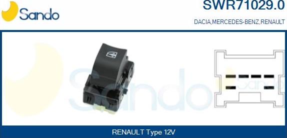 Sando SWR71029.0 - Prekidač, podizačprozora www.molydon.hr