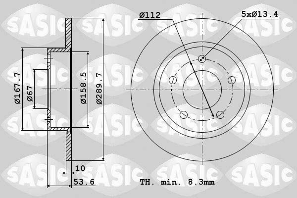 Sasic 9004840J - Kočioni disk www.molydon.hr