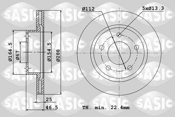 Sasic 6106109 - Kočioni disk www.molydon.hr