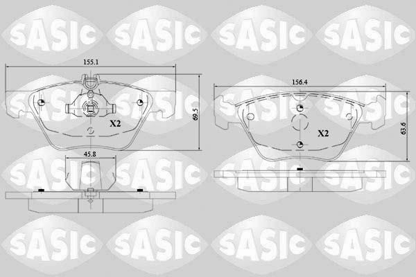 Sasic 6216149 - Komplet Pločica, disk-kočnica www.molydon.hr