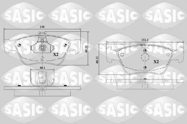 Sasic 6216151 - Komplet Pločica, disk-kočnica www.molydon.hr