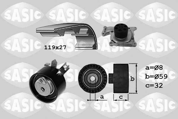 Sasic 3904038 - Vodena pumpa sa kompletom zupčastog remena www.molydon.hr