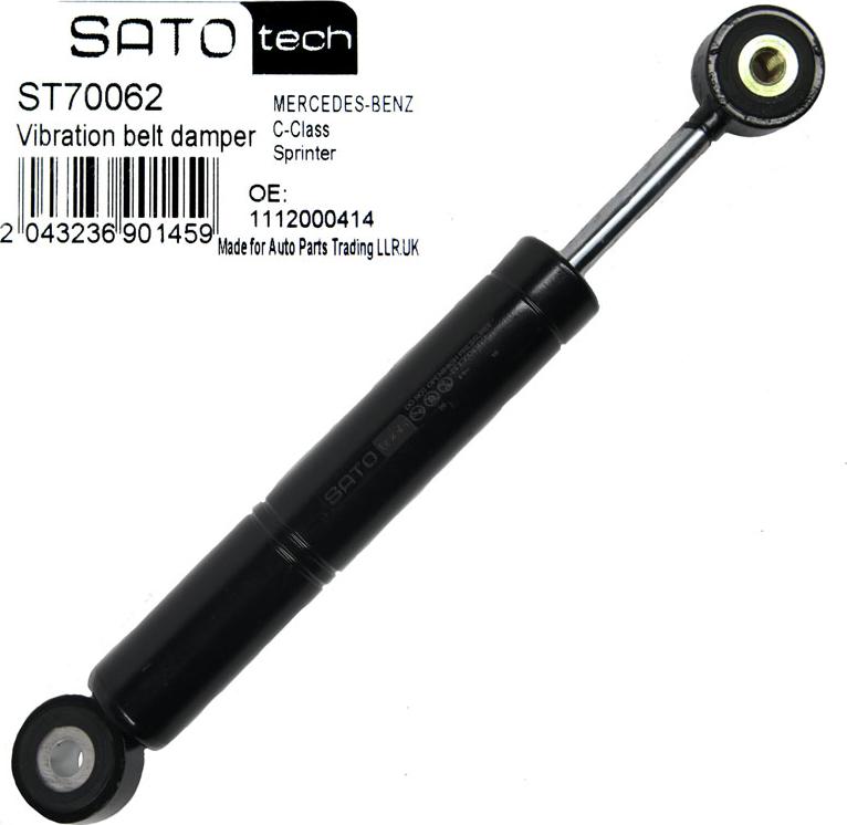 SATO tech ST70062 - Prigušivač vibracija, klinasti rebrasti remen  www.molydon.hr