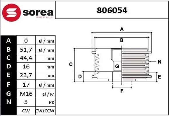 Sera 806054 - Remenica, alternator www.molydon.hr