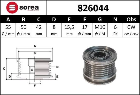 Sera 826044 - Remenica, alternator www.molydon.hr