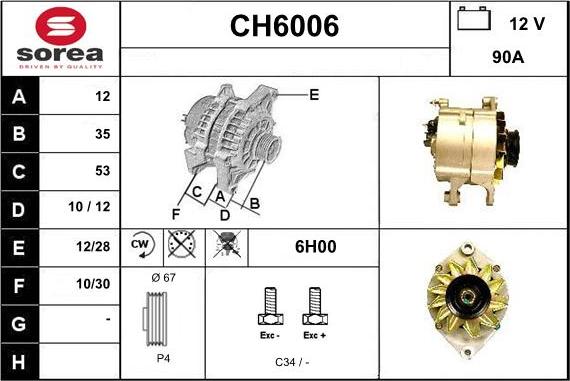 Sera CH6006 - Alternator www.molydon.hr