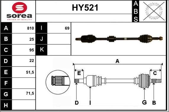 Sera HY521 - Pogonska osovina www.molydon.hr